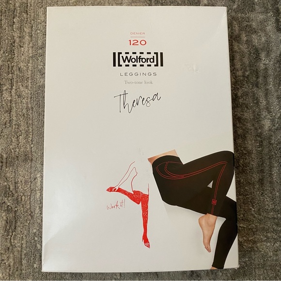 BNWT Wolford Two-Tone Theresa Leggings - Picture 7 of 9